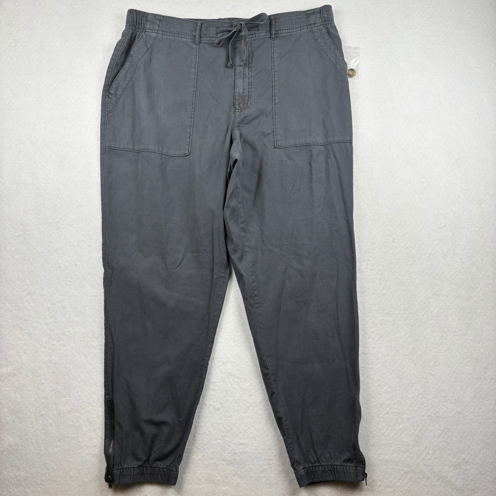 Sonoma Joggers Womens 0X Elastic Waist Ankle Zip Casual Utility